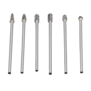 Imagem de Kit de porta de cabeça cilíndrica, brocas de esmerilha, aço de tungstênio prata para moagem e polimento de ferro fundido, aço carbono