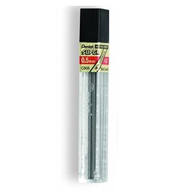 Imagem de Pentel Refil de chumbo 0,5 mm 4B, preto, 12 cabos por tubo (C505-4B) – Pacote com 3