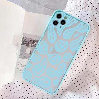 Imagem de Capas de telefone de rosto sorridente engraçado para iphone 11 12 13 pro max 6s 7 8 plus se2020 x xs max xr capa traseira dura fosca, menta smiley 5, para iphone13