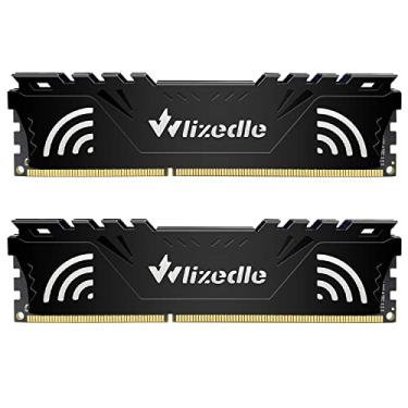 Imagem de Wlizedle Memória de desktop DDR3 RAM 16GB (2 x 8 GB) 1600MHz CL11 DIMM PC3-12800 240 pinos 1,5V 2Rx8 Dual Rank Channel Non-ECC Unbuffered PC Computer RGB Sdram Sticks Módulo Upgrade (preto)