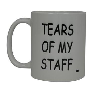 Imagem de Caneca de café divertida Tears Of My Staff Novelty Cup Piada Ótima ideia de presente para homens e mulheres, escritório, trabalho, adulto, humor, funcionário, chefe colegas de trabalho (camisetas da minha estação)