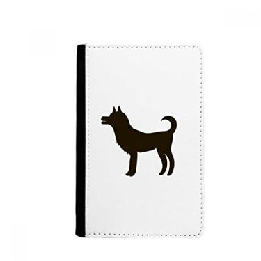 Imagem de Porta-passaporte com desenho de animal fofo de cachorro preto capa carteira porta-cartão, Multicolorido.