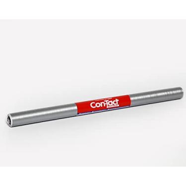 Imagem de Con-Tact Papel Adesivo Aço Escovado, Prata 45cm x 2m – Rolo Autocolante Multiuso para DIY, Artesanato, Revestimento e Decoração – 100724C2