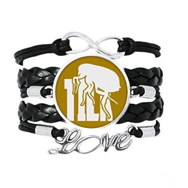 Imagem de OFFbb-USA Pulseira com motivo de inseto pragas de animais acessório de amor pulseira de couro torcido para presente, não aplicar