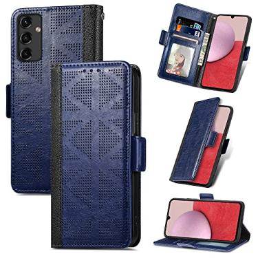 Imagem de Simplicity Capas de telefone antiderrapantes Samsung Galaxy A14 A 14 5G Capa de couro slots de cartão de luxo à prova de choque clipe de carteira para telefone Samsung A14 5G capas (azul, Samsung A14 5G)