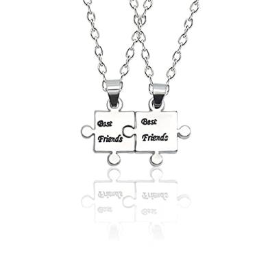 Imagem de CNBPIC Casal Colar Rei Rainha Melhor Amigo Coração Em Forma de Pingente Amizade Joias