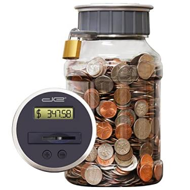 Imagem de (Clear/Locking Coin Bank) - Teacher's Choice Locking Digital Coin Bank Savings Jar - Pennies Nickles Dimes Quarter Half Dollar Change Counter Clear Jar with LCD Display
