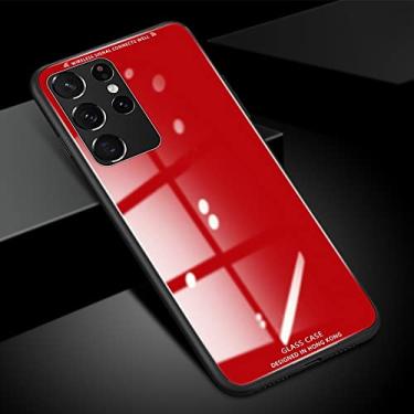 Imagem de Para Samsung Galaxy A72 A52 A 32 42 A12 A53 5g A52s S21 Ultra Plus FE Case Case de vidro temperado para Samsung S22 Ultra S20 FE Plus, vermelho, para Galaxy A32 4G