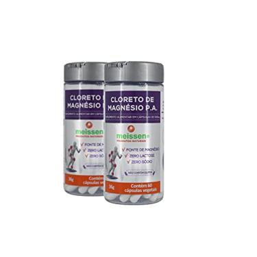 Imagem de Cloreto de Magnésio P.A. 500MG Meissen 60 cps vg Kit com 2