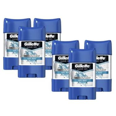 Imagem de Kit Com 6 Desodorantes Gillette Antitranspirante Clear Gel Cool Wave 8