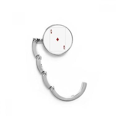 Imagem de Gancho de mesa com padrão de cartas de baralho Diamond A, gancho decorativo, gancho dobrável