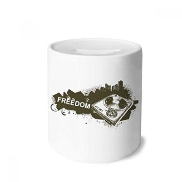 Imagem de DIYthinker Graffiti Street Caixa de Dinheiro Hip-Hop City Phonograph Caixa de Cerâmica Porta-Moedas Presente