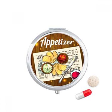 Imagem de Recipiente para aperitivo, fatia de pão, vinho, caixa de armazenamento de remédios