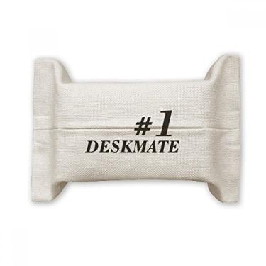 Imagem de Number.1 Deskmate Suporte de capa de papel para lenços faciais de formatura Bolsa de linho de algodão