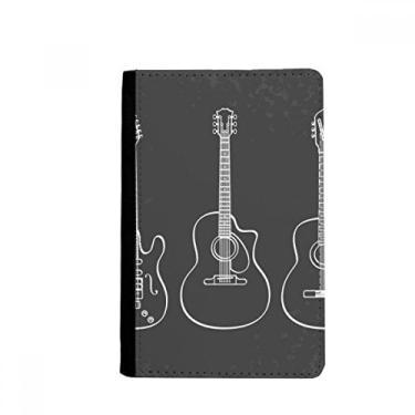 Imagem de Capa carteira Notecase Burse com combinação de instrumentos musicais para guitarra e passaporte