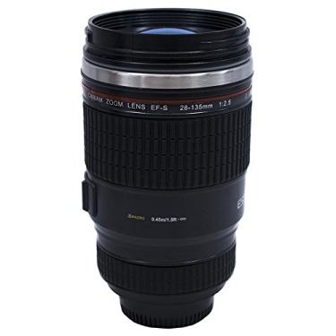 Imagem de Canon Copo Caneca Térmica Lente de Câmera 28-135, 350ml, Preto, Reutilizável, Moderno, Isolante Térmico, Acrílico ou Metal, Lente de Câmera, Caneca