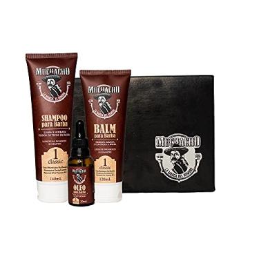 Imagem de Kit Shampoo para Barba + Balm para Barba + Oleo para Barba - Muchacho Classic - Kit Completo para o cuidado com a sua barba