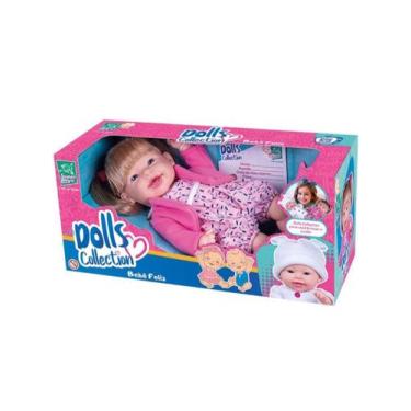 Imagem de Boneca Bebê Feliz Com Chupeta E Acessórios - Super Toys