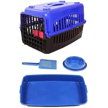 Imagem de Caixa de Transporte Nº1 para Gatos, Caixa de Areia, Pá e Comedor