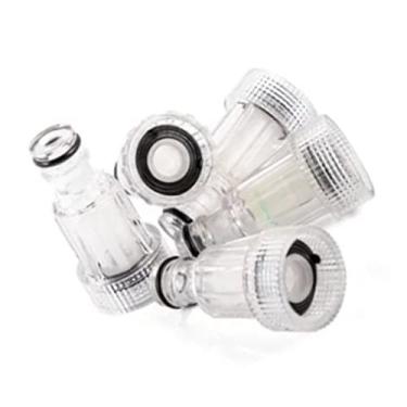 Imagem de Peças de lavadora de alta pressão 5 peças de filtro de água de limpeza de carro 3/4" de diâmetro destacável fácil de limpar ferramenta de conexão de arruela para máquina de lavar