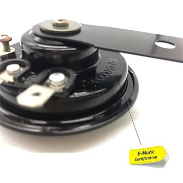 Imagem de Buzina de ar super alta 12v buzina de motocicleta buzina elétrica universal à prova d'água 12 V 105db motocicleta scooter motor scooter som alto kit de buzinas de trem