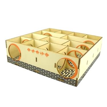 Imagem de Gralara Hamster labirinto labirinto túnel atividade esportes jogar brinquedos labirinto de madeira quebra-cabeça brinquedo ratos anão casa de hamster de, 20.8x19.8x6cm