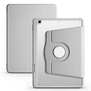 Imagem de Capa para tablet Estojo traseiro transparente compatível com iPad 10,2 polegadas com suporte para caneta 2021/2020/2019, suporte giratório de 360 ​​graus Folio Flip Smart Tablet Cover Estojo para tabl