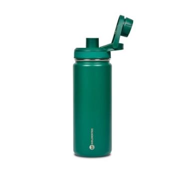Imagem de Garrafa Térmica Inox 500 Ml Com tampa e Bico Verde Escuro Goldentec Bebidas quentes ou frias base emborrachada chás sucos sopas mates shakes água