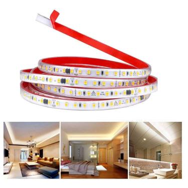 Imagem de Fita de Led SMD 4000K 127V  3 Metros Fita Dupla Face Plug Conector Perfil Sanca Iluminaçao Ambiente Comercial Residencial