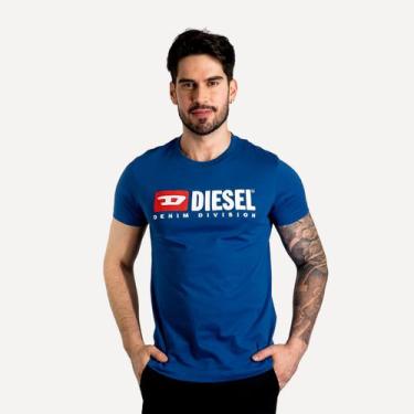 Imagem de Camiseta Diesel Logo Azul Royal