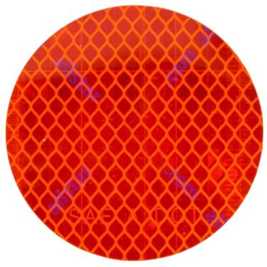 Imagem de Refletor de prisma redondo DOT-SAE de 7,6 cm âmbar/vermelho de alta visibilidade | forte adesivo/impermeável | Trailer Camper RV Flat bed Fender Property Boat MarineAll Star Truck Parts Qty 24 RS3INR