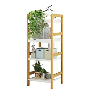 Imagem de HB1 Prateleira de canto com várias camadas, prateleira de livros, prateleira de madeira, prateleira de banheiro, máquina de lavar independente, prateleira de vaso sanitário para casa, cozinha,