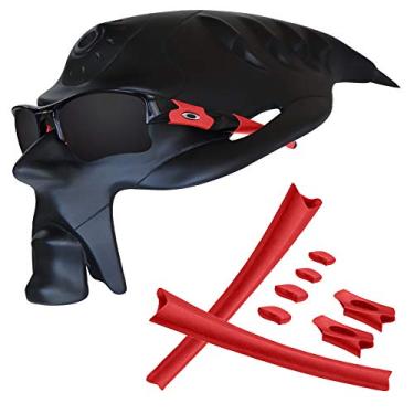 Imagem de RockShell Kits de borracha de substituição para óculos de sol Oakley Flak Jacket/Flak Jacket XLJ - Vermelho