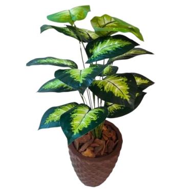 Imagem de Planta Comigo Ninguém Pode Arranjo Artificial + Vaso Grande