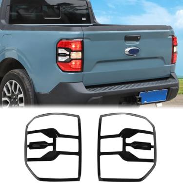 Imagem de Aunginsy Capa de lâmpada de luz traseira compatível com Ford Maverick 2022-2024 farol traseiro de carro moldura de proteção moldura de luz de freio traseira guarnição de farol traseiro capa decorativa