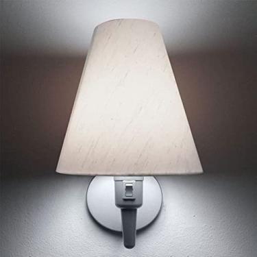 Imagem de Arandela Parede com Inter Liga e Cúpula Tecido, Vivare Iluminação, Arandela Parede2032 BRLLA-35, Branco, Média