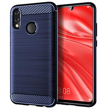 Imagem de NEKOYA Capa para Huawei P smatr 2019, com sensação suave, proteção total, anti-arranhões e impressões digitais + capa de celular resistente a arranhões para Huawei P smatr 2019 azul