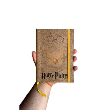 Imagem de Sketchbook Caderno Harry Potter Pomo de Ouro com Elástico e Marca Página Aquarela (Colorido 80 Páginas, P Chaveiro (07x10cm))