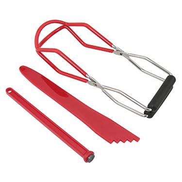 Imagem de BAIRONG Kit de conservas com 3 peças – Pinças de elevação de jarra de conservas, removedor de bolhas de conserva e levantador de tampa magnética para conservas