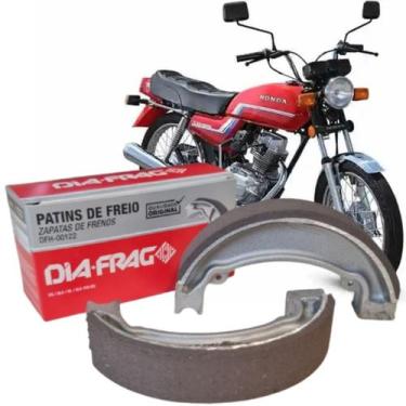 Imagem de Patins Lona de Freio Diafrag - CG 125 83-99 XLX 250r XLR 250 - Diantei