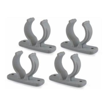 Imagem de Kit 4 Suporte Porta Remo Curto Cinza Barco Lancha Caiaque - Noster Náu