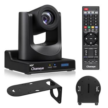 Imagem de Chameye Câmera PTZ NDI 20x Zoom Óptico AI Auto Tracking Câmera PTZ com visor LCD, 3G-SDI IP 1080P 60fps PoE Transmissão ao Vivo HDMI PTZ Câmera para Eventos Educativos de Adoração da Igreja, C720N