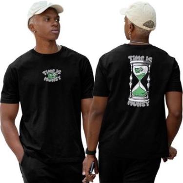 Imagem de Camiseta Basica Algodão‎ Hourglass Time Is Money Abstract-Unissex