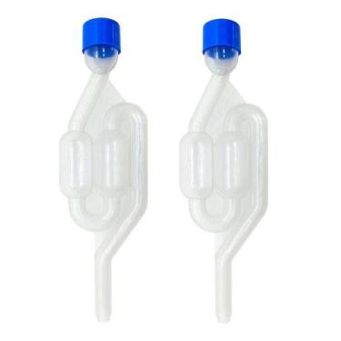 Imagem de Kit 02 unidades Airlock Válvula Tipo S Air Lock Para Fermentação Cerve