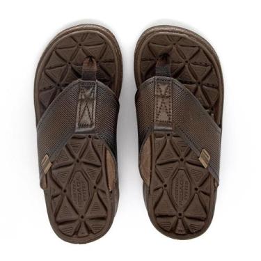 Imagem de Chinelo Pegada Masculino em Couro 133201, Cravo, 39