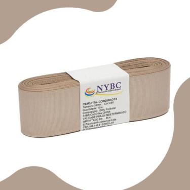 Imagem de Fita Para Laço De Gorgurão Bege Escuro - 22mm C/10 Metros - Nybc