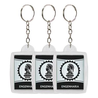 Imagem de Kit De 45 Chaveiros Acrílicos 3x4 Para Festas De Formatura Engenharia 