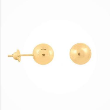 Imagem de Brinco De Ouro 18k 750 Bola Bolinha Adulto 7mm - DR Jóias