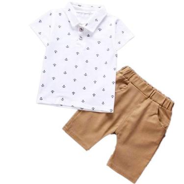 Imagem de Conjunto Infantil Criança Menino Short + Camisa Polo - ANJO DA MAMÃE, 