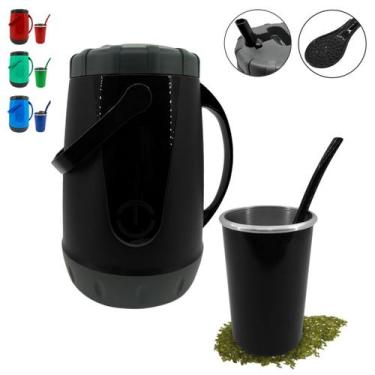 Imagem de Kit Tereré 1 Garrafa Térmica 2,5L Unitermi 1 Cuia E Bomba Coloridas - 